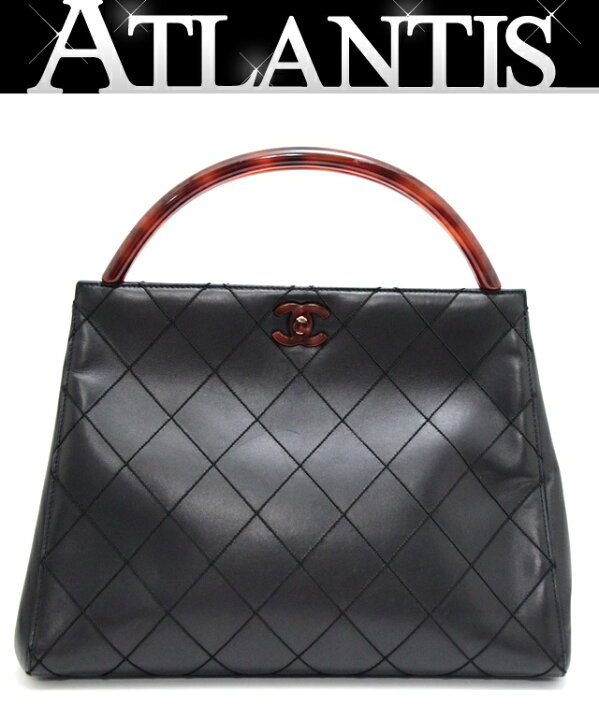 楽天市場】シャネル CHANEL べっ甲 ハンドル マトラッセ ハンドバッグ 
