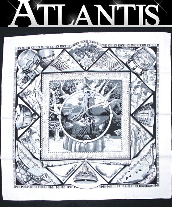 楽天市場】エルメス HERMES カレ90 Au Son du Tam Tam タムタムの音に  