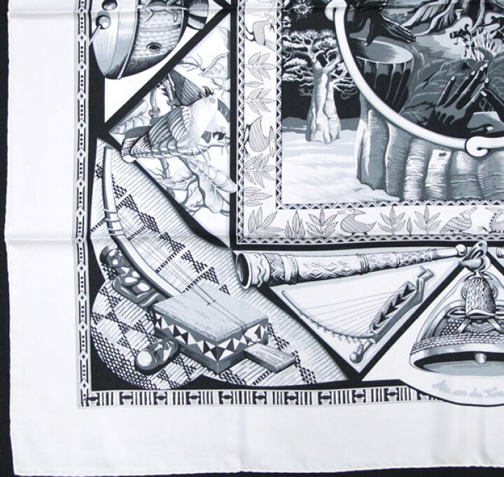 楽天市場】エルメス HERMES カレ90 Au Son du Tam Tam タムタムの音に  