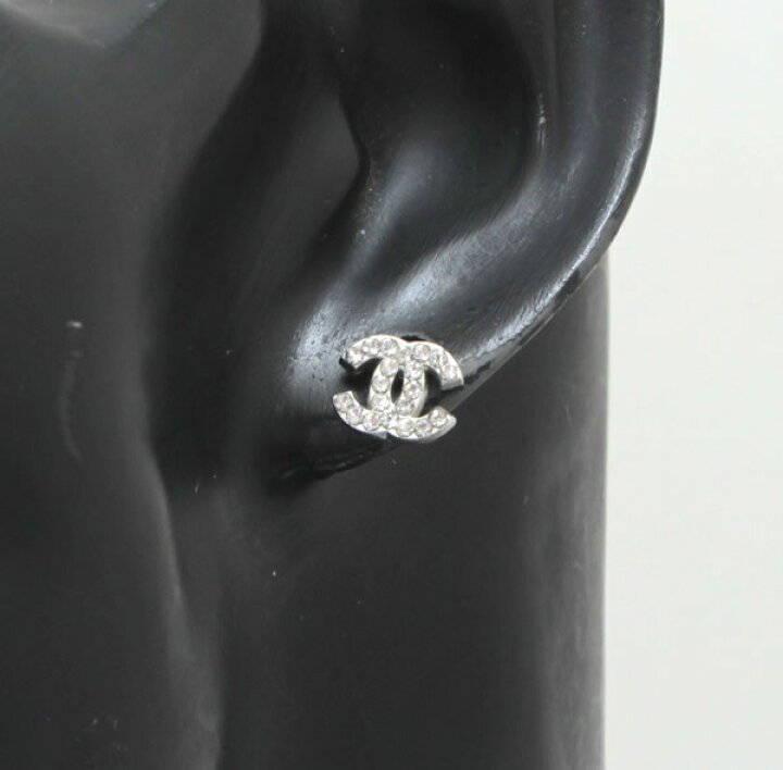 楽天市場】シャネル CHANEL ミニココマーク ラインストーン ピアス 