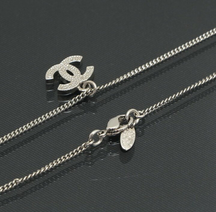 楽天市場】シャネル CHANEL キラキラ ココマーク ネックレス シルバー  