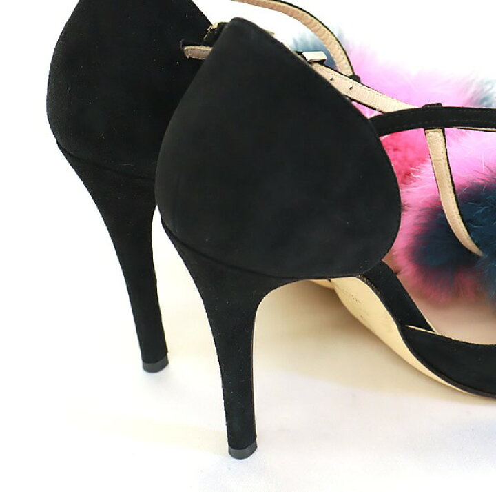 楽天市場】【広尾店】 フェンディ FENDI クリスタル ファーパンプス  