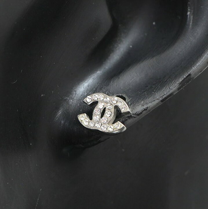 楽天市場】シャネル CHANEL ミニココマーク ラインストーン ピアス 