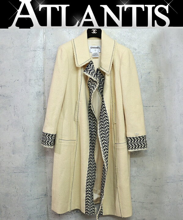 楽天市場】【広尾店】 シャネル CHANEL ガウンコート ライトベージュ  