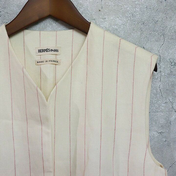 楽天市場】【広尾店】 エルメス HERMES ベスト ジレ ストライプ 
