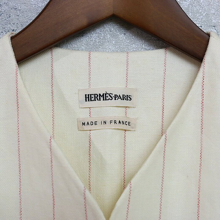 楽天市場】【広尾店】 エルメス HERMES ベスト ジレ ストライプ 