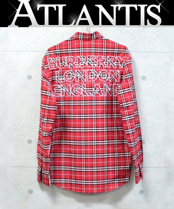 楽天市場】バーバリー BURBERRY 長袖シャツ トップス チェック 赤 