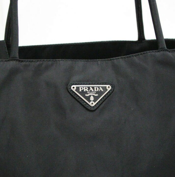 楽天市場】プラダ PRADA 三角ロゴ 台形 トートバッグ ナイロン 黒 