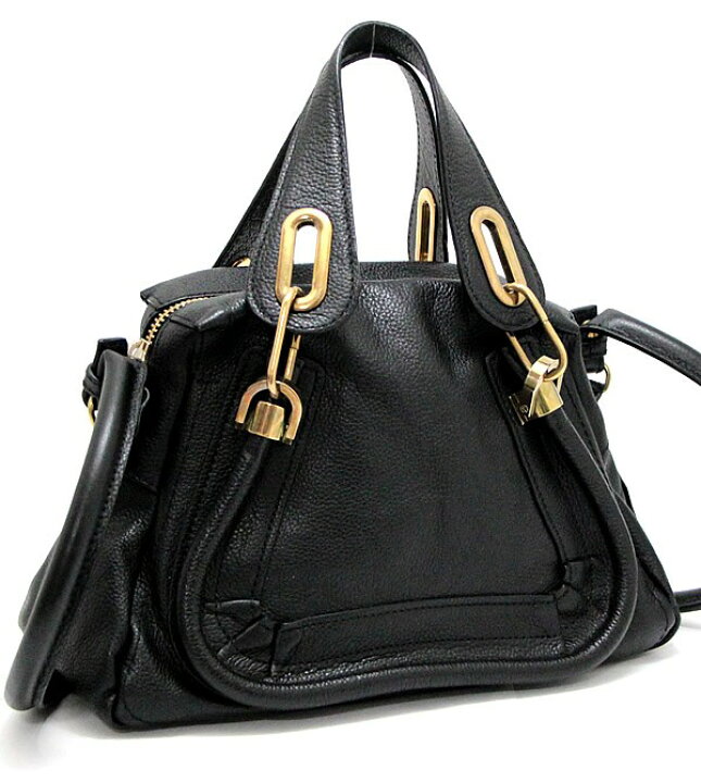 楽天市場】美品 クロエ Chloe パラティ スモール 2WAYバッグ レザー 黒 