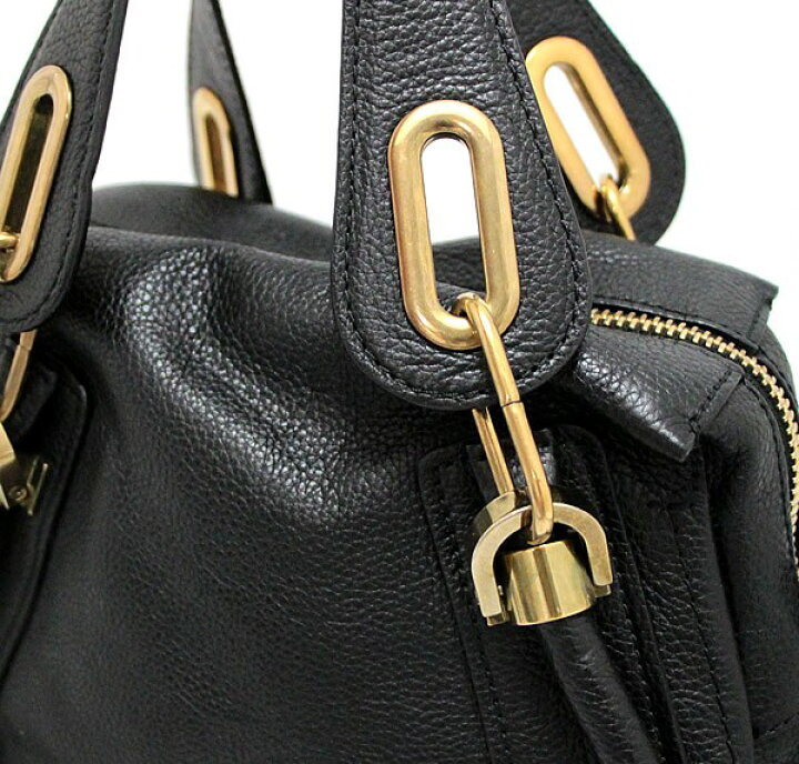 楽天市場】美品 クロエ Chloe パラティ スモール 2WAYバッグ レザー 黒  