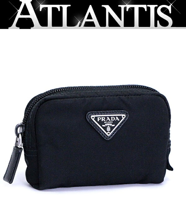 楽天市場】プラダ PRADA Re-Nylon 三角ロゴ ミニポーチ 黒 ナイロン  