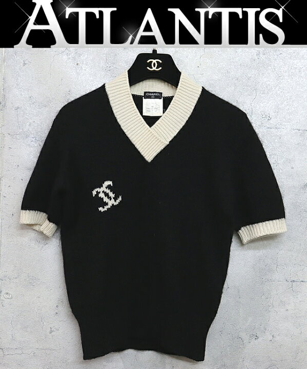 楽天市場】【広尾店】シャネル CHANEL カシミア 半袖 ニット B0841 96A  