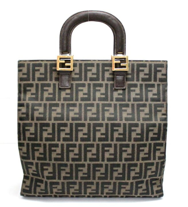 楽天市場】フェンディ FENDI ヴィンテージ ズッカ柄 縦長トートバッグ  