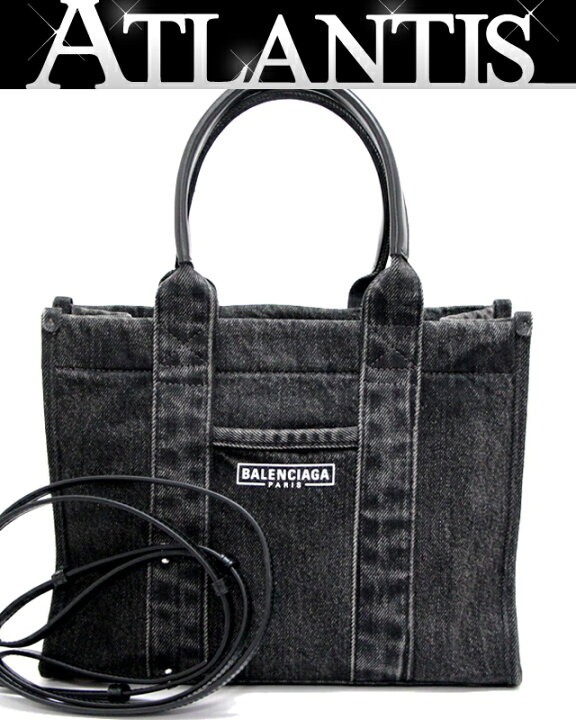 未使用品】BALENCIAGA ハードウェア トートバッグ ショルダー 黒 