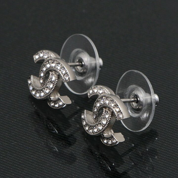 楽天市場】美品 シャネル CHANEL きらきら ココマーク ピアス シルバー 