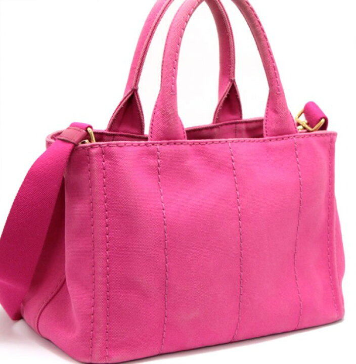 楽天市場】プラダ PRADA カナパ トートバッグ PM 2WAYバッグ ピンク  