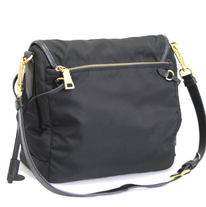 楽天市場】美品 プラダ PRADA ショルダーバッグ ナイロン×レザー 黒 G 