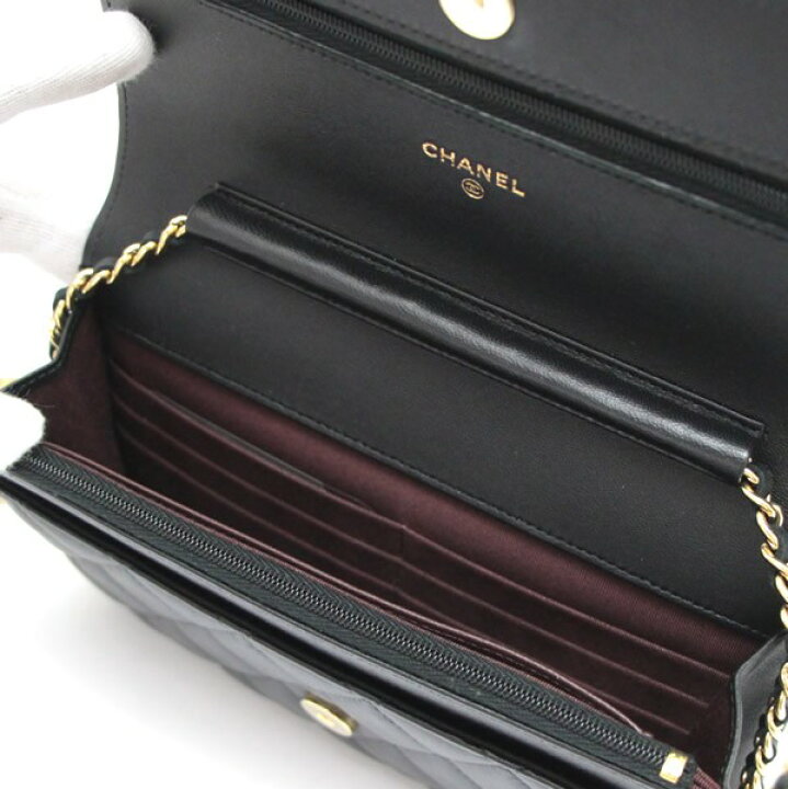 楽天市場】美品 シャネル CHANEL マトラッセ チェーンウォレット 