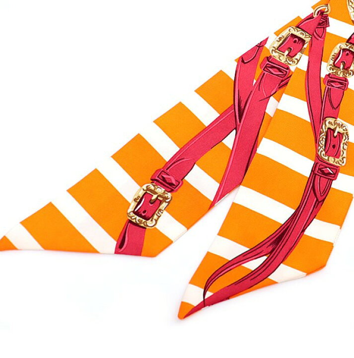 広尾店】エルメス HERMES ツイリー BRIDE DE GALA LOVE 赤系 シルク100  