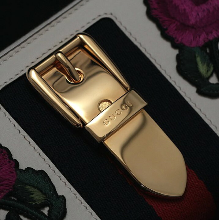 楽天市場】極美品 グッチ GUCCI シルヴィ エンブロイダリ― ラウンド 