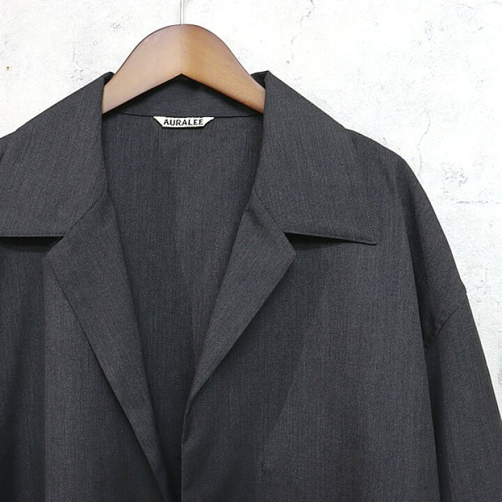 AURALEE ダークグレー シャツジャケット
