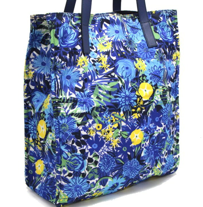 楽天市場】プラダ PRADA 三角ロゴ トートバッグ 花柄 ナイロン×レザー 