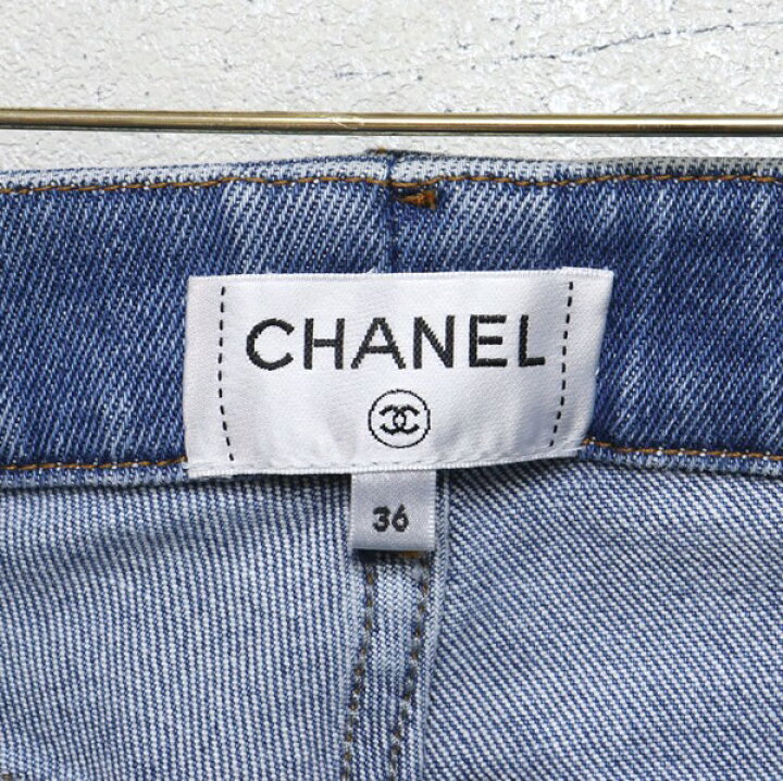 楽天市場】【広尾店】 極美品 シャネル CHANEL デニム パンツ ココ 