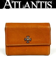 CHROME HEARTS 銀座店 美品 クロムハーツ SALE インボイス付き CHプラス タイニーウォレット グロメット付き ノベルティレザー SV925 茶系 96720