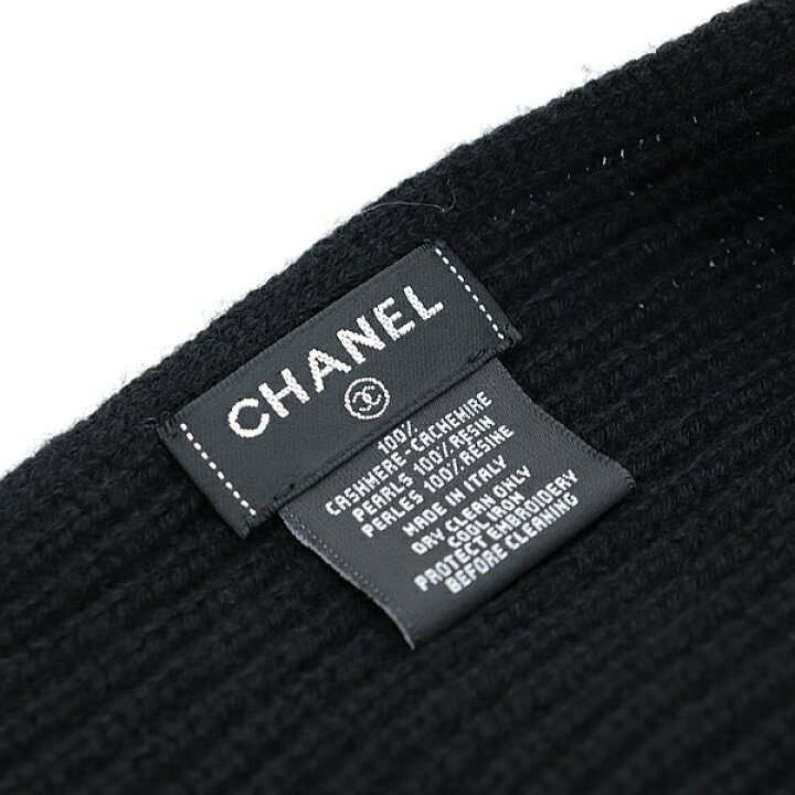 楽天市場】【広尾店】極美品 シャネル CHANEL カシミア パールロゴ  