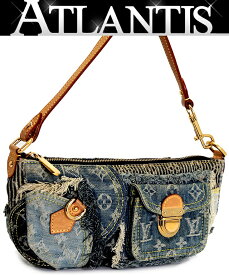 【在庫処分大セール】ルイヴィトン Louis Vuitton パウチィ ショルダーバッグ モノグラムデニム M95382 【69672】