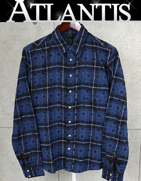 楽天市場】CHROME HEARTS 銀座店 クロムハーツ 美品 チェックシャツ CH 