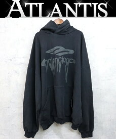 BALENCIAGA 新宿店 バレンシアガ 25SS ロゴ パーカー メンズ size:M 黒 30057