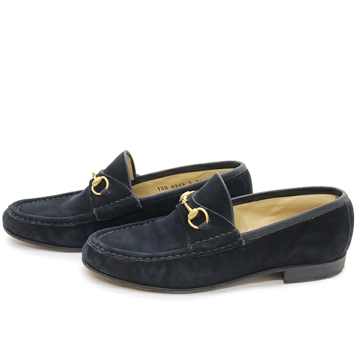 楽天市場】【広尾店】グッチ GUCCI ホースビットスエード ローファー 