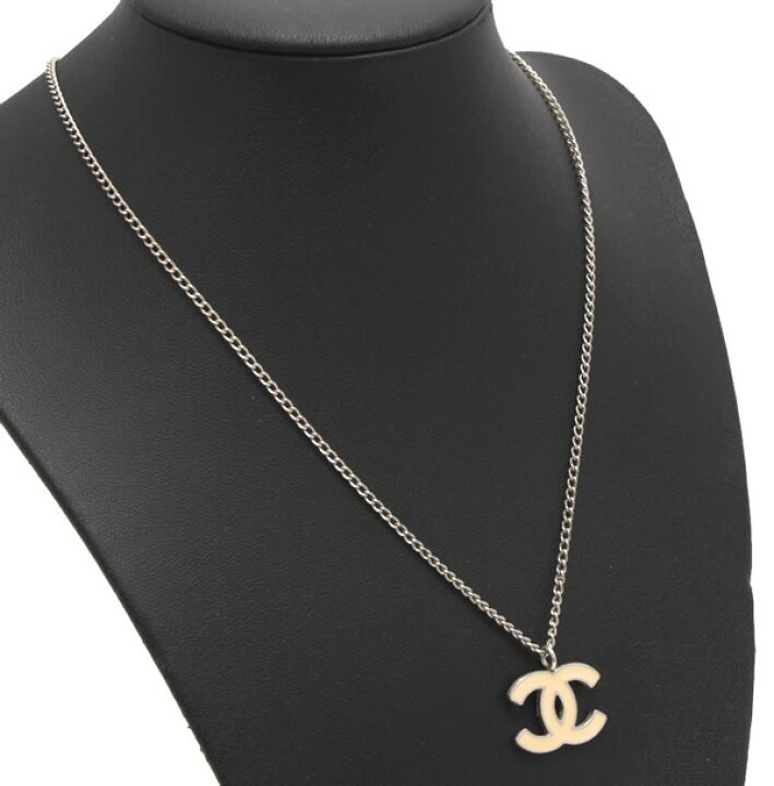 楽天市場】シャネル CHANEL ココマーク ネックレス 白×シルバー 04P 