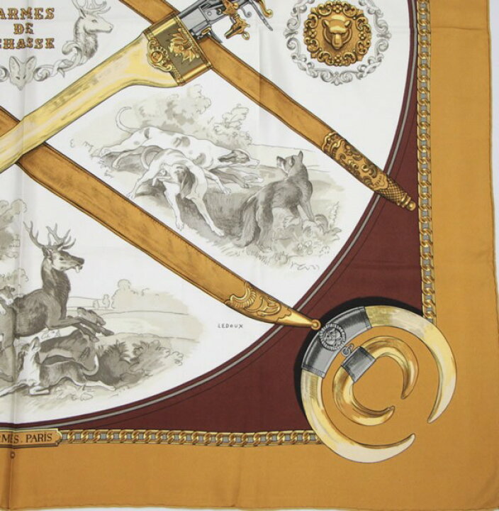 楽天市場】エルメス HERMES カレ90 ARMES DE CHASSE 鹿狩り 大判  