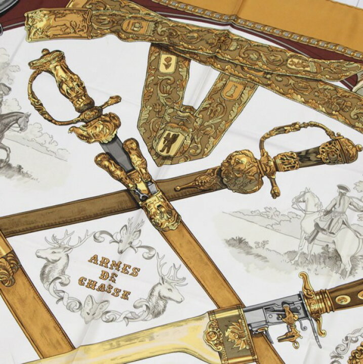 楽天市場】エルメス HERMES カレ90 ARMES DE CHASSE 鹿狩り 大判  