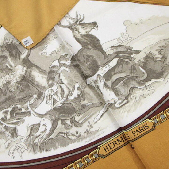 楽天市場】エルメス HERMES カレ90 ARMES DE CHASSE 鹿狩り 大判 