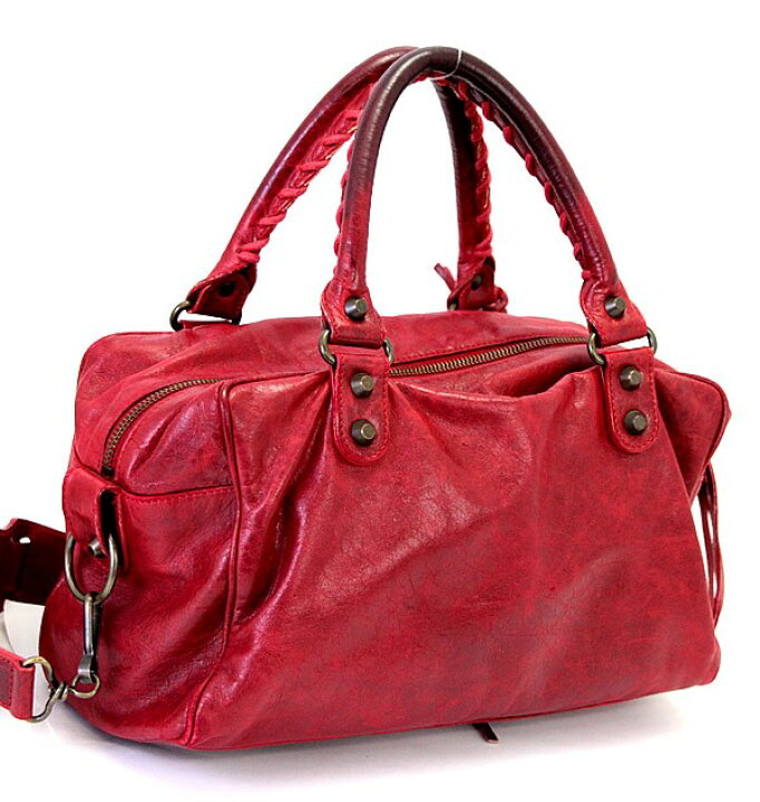 楽天市場】バレンシアガ BALENCIAGA ザ ツィギー 2WAYバッグ レザー 赤 