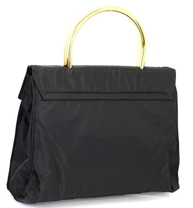 楽天市場】プラダ PRADA トップメタルハンドル ビッグ三角ロゴ 
