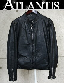 CHROME HEARTS 銀座店 クロムハーツ SALE インボイス付き レーシング2 シングル ライダース ジャケット ラムレザー メンズ シルバー size:S 黒 98778