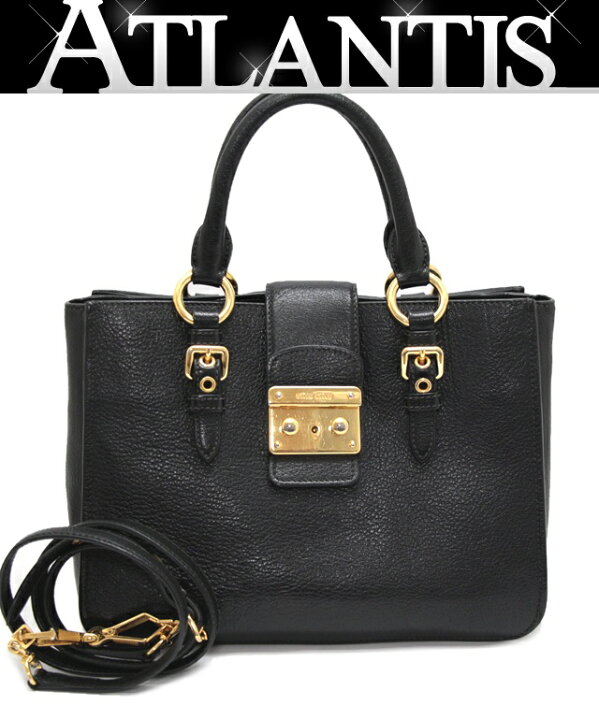 MIU MIU ミュウミュウ ハンドバッグ 2way マドラス ブラック miumiu 