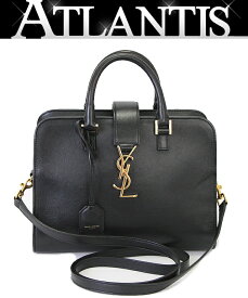 サンローランパリ SAINT LAURENT PARIS ベイビーカバス 2WAYバッグ レザー 黒 【71195】