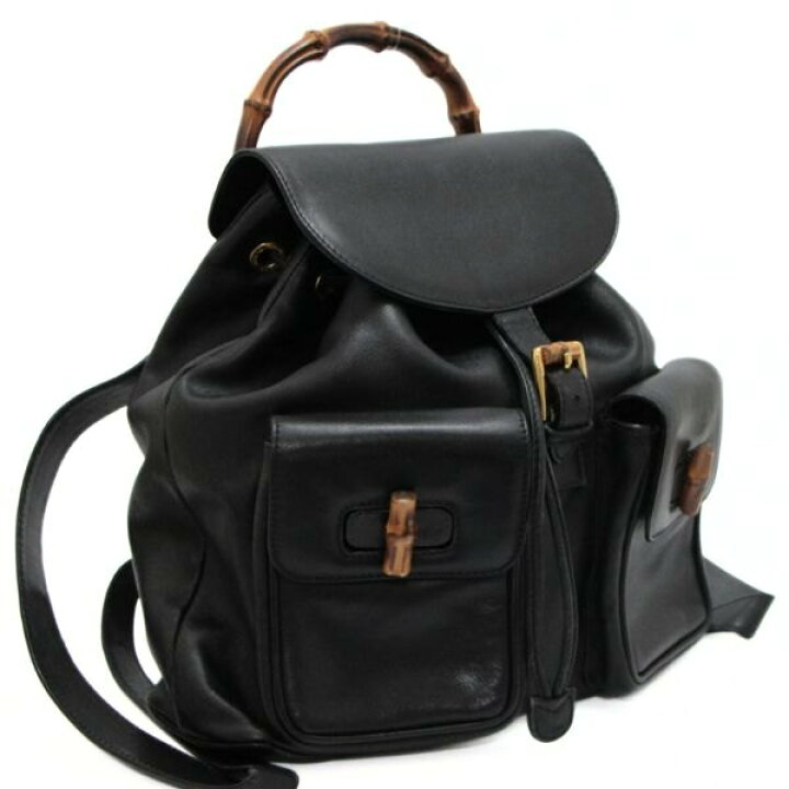 楽天市場】グッチ GUCCI バンブー Wポケット リュックサック バック 