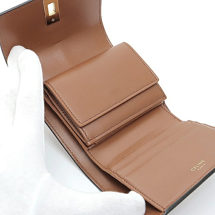 楽天市場】【広尾店】美品 セリーヌ CELINE スモールトリフォールド  