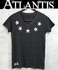 CHROME HEARTS 銀座店 クロムハーツ スタープリント Vネック Tシャツ 半袖 メンズ size:L 黒系 99747