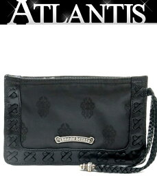 CHROME HEARTS 銀座店 クロムハーツ ストラップ付 ナイロン×レザー ジッパーチェンジパース コインケース シルバー SV925 黒 99754