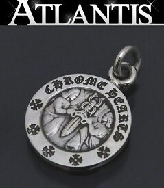 【広尾店】CHROME HEARTS クロムハーツ インボイス付き エンジェルメダル V2 チャーム ペンダント トップ シルバー SV925 【16844】