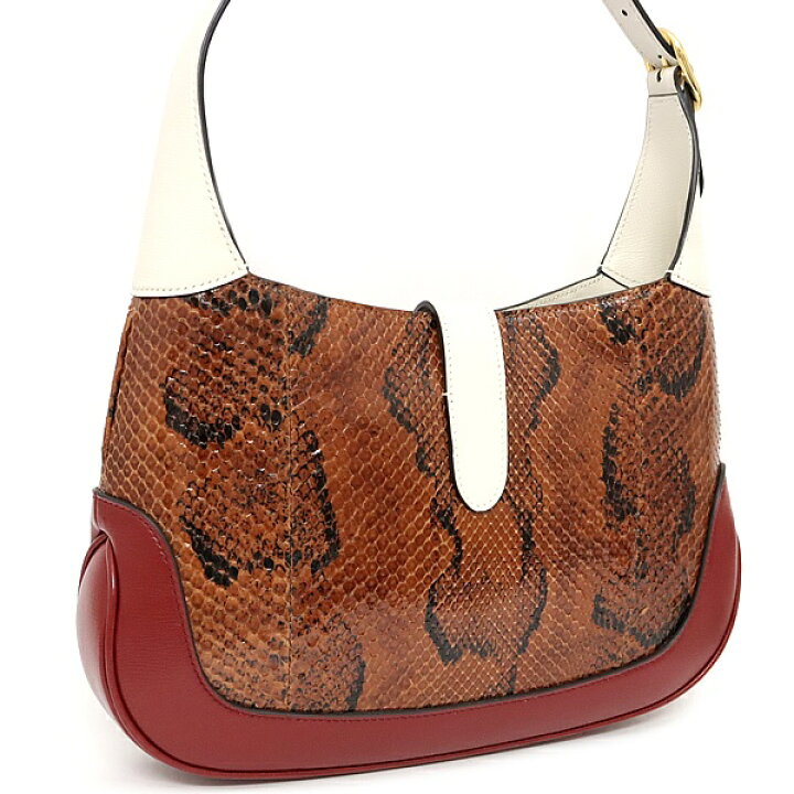 楽天市場】極美品 グッチ GUCCI ジャッキー 2WAYバッグ パイソン 