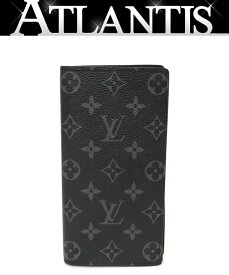 未使用 ルイヴィトン Louis Vuitton ポルトフォイユ・ブラザ 二つ折り長財布 モノグラム・エクリプス M61697 【71508】