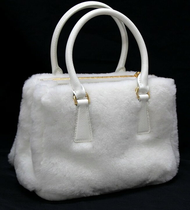 楽天市場】極美品 プラダ PRADA ガレリア スモール 2WAYバッグ ファー 